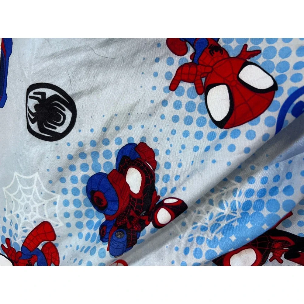 Marvel Spidey and His Amazing Friends Crib Sheet Blue Superhero Kids Bedding